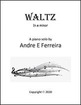 Waltz in e minor piano sheet music cover